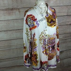 Paris print silk blouse 14
